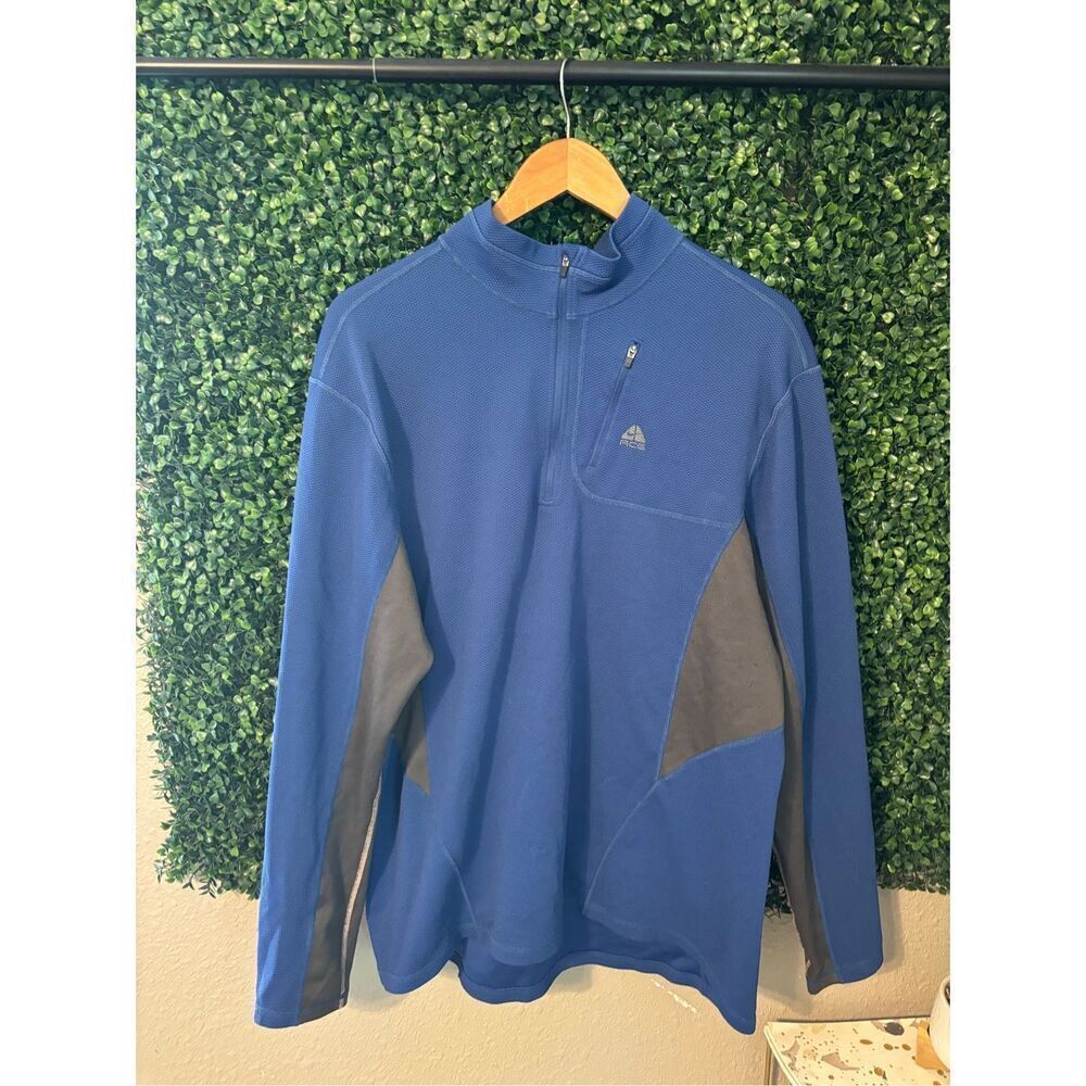 Nike ACG Vintage Blue Quarter Zip Pullover Sz XL